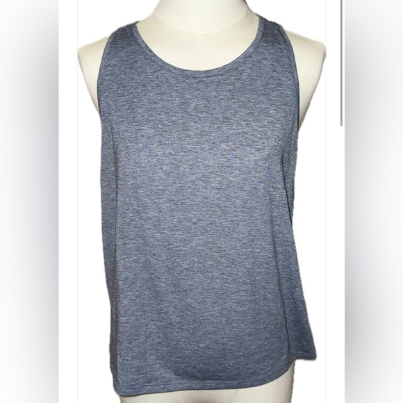 Outdoor Voices Grey "Doing Things" Tank Top Boxy Crop Cotton Blend Size Medium - Picture 1 of 6